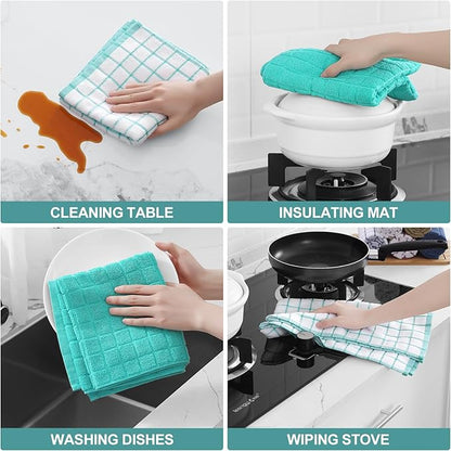 Homaxy Premium Cotton Kitchen Towels 16"x 28", Large Natural Ring Spun 390 GSM