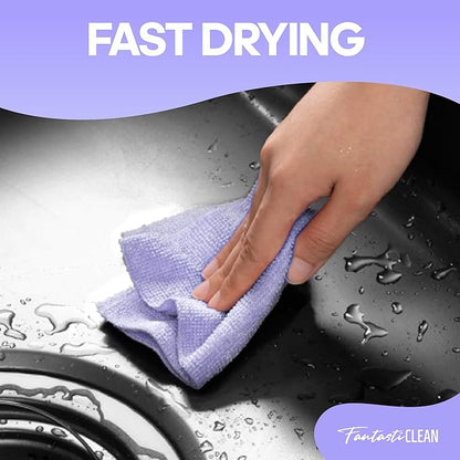 Fantasticlean Microfiber Cleaning Cloth Roll 4 Rolls 240 Pack, Tear Away