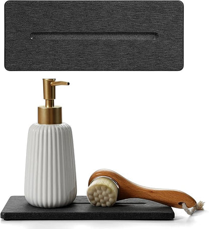 2 Pack Diatomite Stone Sink Tray, Water Absorbing Mat