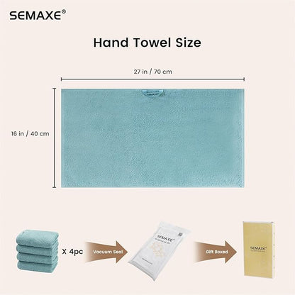 SEMAXE Bathroom Hand Towel, 100% Cotton Towels