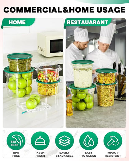 4QT NSF Round Food Storage Containers