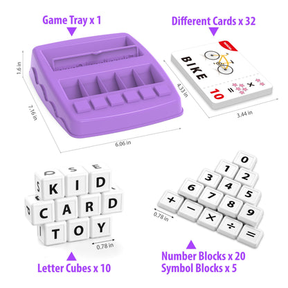 Yolscue Montessori Matching Letter Games,Educational Toys for 3-8 Year Olds Boys Girls,Alphabet Learning Toys for Kids Ages 3-8 Years,Birthday Party Gifts for 3-8 Year Olds Boys Girls(Purple)