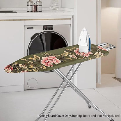 Pink Flower Print Ironing Board Cover and Pad
