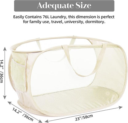 2 Pcs Durable Collapsible Laundry Baskets