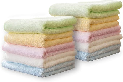 Yoofoss Luxury Washcloths Towel Set 10 Pack Baby Wash Cloth