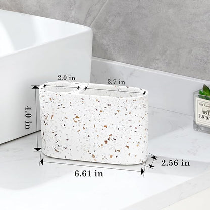Luxspire Toothbrush Holder, 2 Slots Toothbrush and Toothpaste Holdersfor