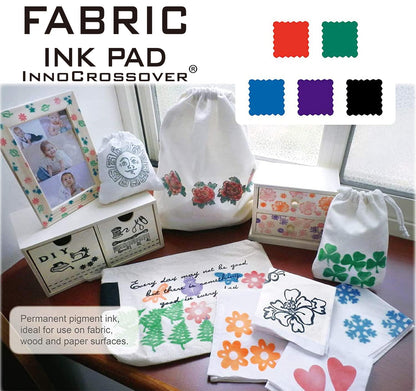 Stamp Pad, Fabric Ink Pad Stamps Set, 5 Colors Non-Toxic Pigment Ink Pad for Stamps, Rubber Stamps, Card Making Supplies, Wood, Fabric and Paper Surface. Stamps for Crafts (5 Pack)