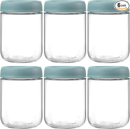 NETANY 6-pack 16oz Glass jars