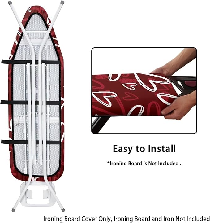 Love Heart Ironing Board Cover Comfortable Lines Ironing Board Covers