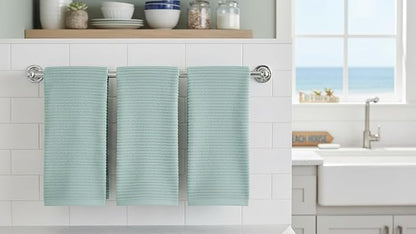 Seafoam Light Sage Aqua Mineral Green Kitchen Hand Dish Towels: Oversized 28" x