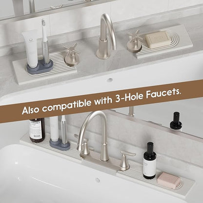 Faucet Mat for Kitchen Sink, Diatomite Quick Drying Tray, 20 Inch Kitchen Sink