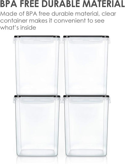 Vtopmart 4 PCS Large Food Storage Containers 5.2L / 175oz, 4 Pieces BPA Free