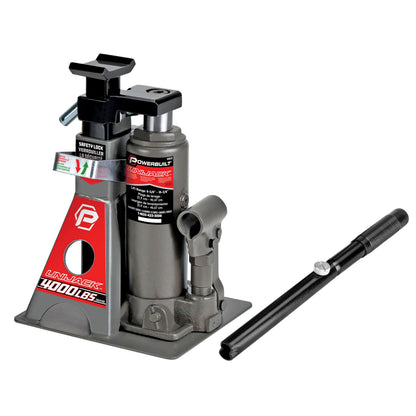 Powerbuilt 2 Ton UniJack Combination Hydraulic Bottle Jack / Jackstand in 1 Unit, Compact, Portable, Wide Base, for Unibody Sedans, CUVs, SUVs, Cars, - 620470