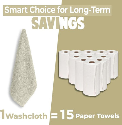 DAN RIVER 12 Pack Wash Cloths for Showering