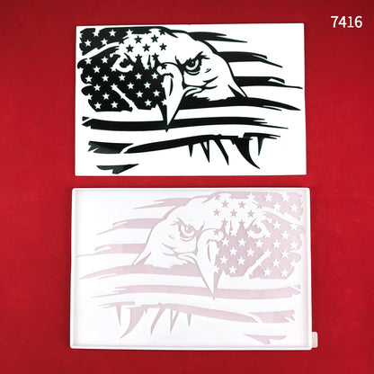 American Eagle Flag Wall Art Epoxy Resin Molds, Large Size Patriotic Home Decor Resin Molds Silicone Clearance, Large Home Wall Decor Silicone Molds for Epoxy Resin