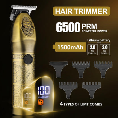 RESUXI Professional Hair Clippers for Men T-Blade Trimmer Electric Shavers Razor Set,Cordless Beard Trimmer for Men Barber Clippers for Hair Cutting Grooming Kit