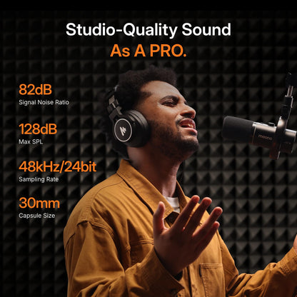 MAONO PD200W Hybrid Wireless Podcast Equipment Bundle for 2, XLR USB Dynamic Microphone Kit with 2 Desktop Stand, Software, Noise Cancellation, for Co-hosted podcast, Vocal Recording, Content Creation