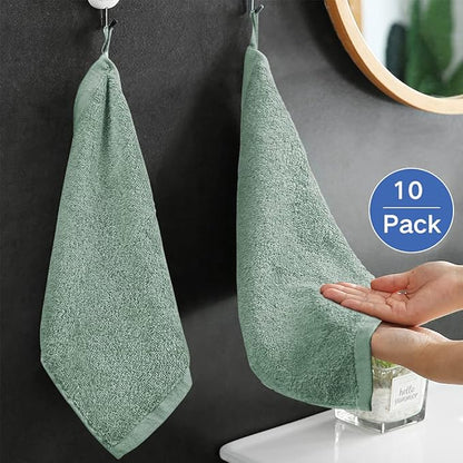 Yoofoss Luxury Washcloths Towel Set 10 Pack Baby Wash Cloth
