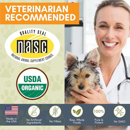 Wholistic Pet Organics Pet Shampoo Concentrate: USDA Organic Cat and Dog Shampoo for Sensitive Skin and Coat Support - Mild and Non-Irritating, Natural, Non-Toxic, Sulfate-Free, & Cruelty-Free - 16 Oz