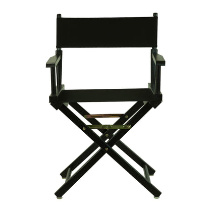 Casual Home Director's Chair,Black Frame/Black Canvas,18" - Classic Height
