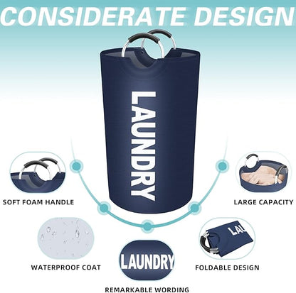 StorageRight 90L Large Laundry Basket, Laundry Hamper, Dirty Clothes Hamper