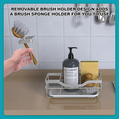 Vanwood Kitchen Sink Caddy Organizer Sponge Holder