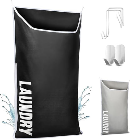 Hanging Laundry Hamper Bag XL 40x22", Space Saving over the Door Storage Bags