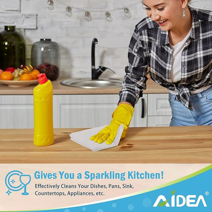 AIDEA Microfiber Cleaning Cloth White 50PK, Cleaning Rags, Lint Free Microfiber