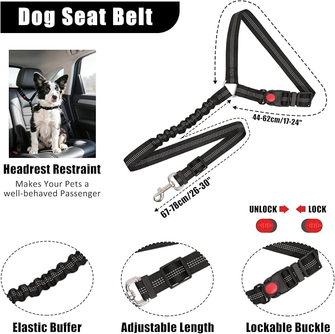No Pull Dog Harness Adjustable Collar & Leash Set - Dog Halter Harnesses Collapsible Bowls & Poop Bag Dispenser Muzzle ID Tags Toys Fits Small Medium Large Dogs (Black-L)