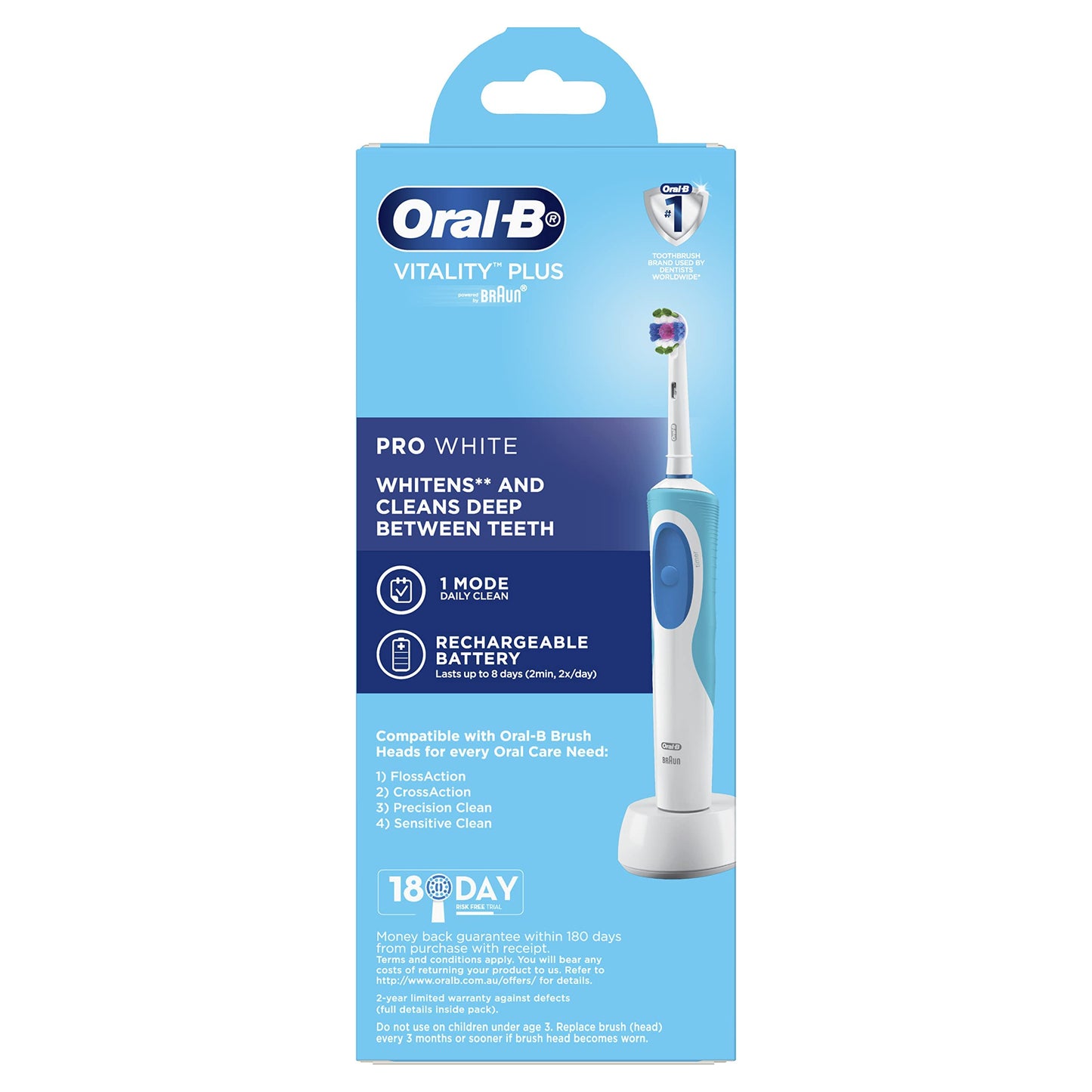 Oral-B Vitality Plus Pro White Electric Toothbrush
