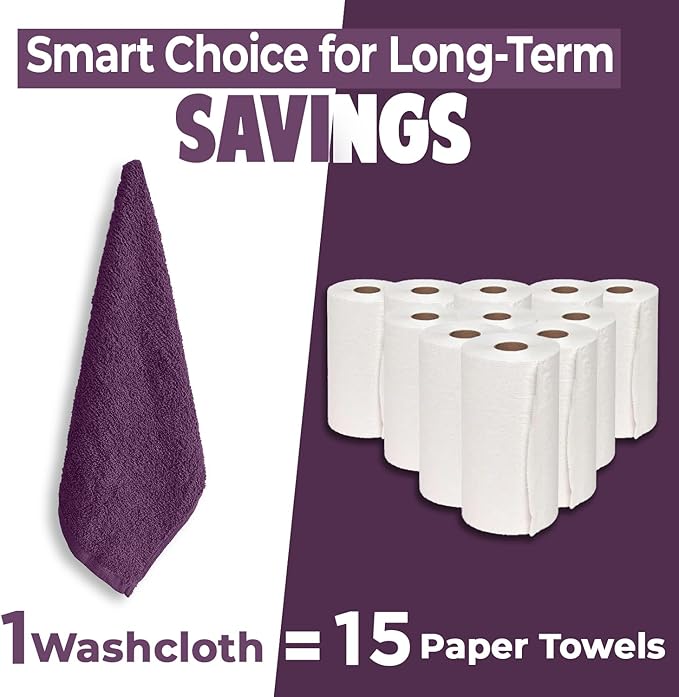 DAN RIVER 24 Pack Wash Cloths for Showering