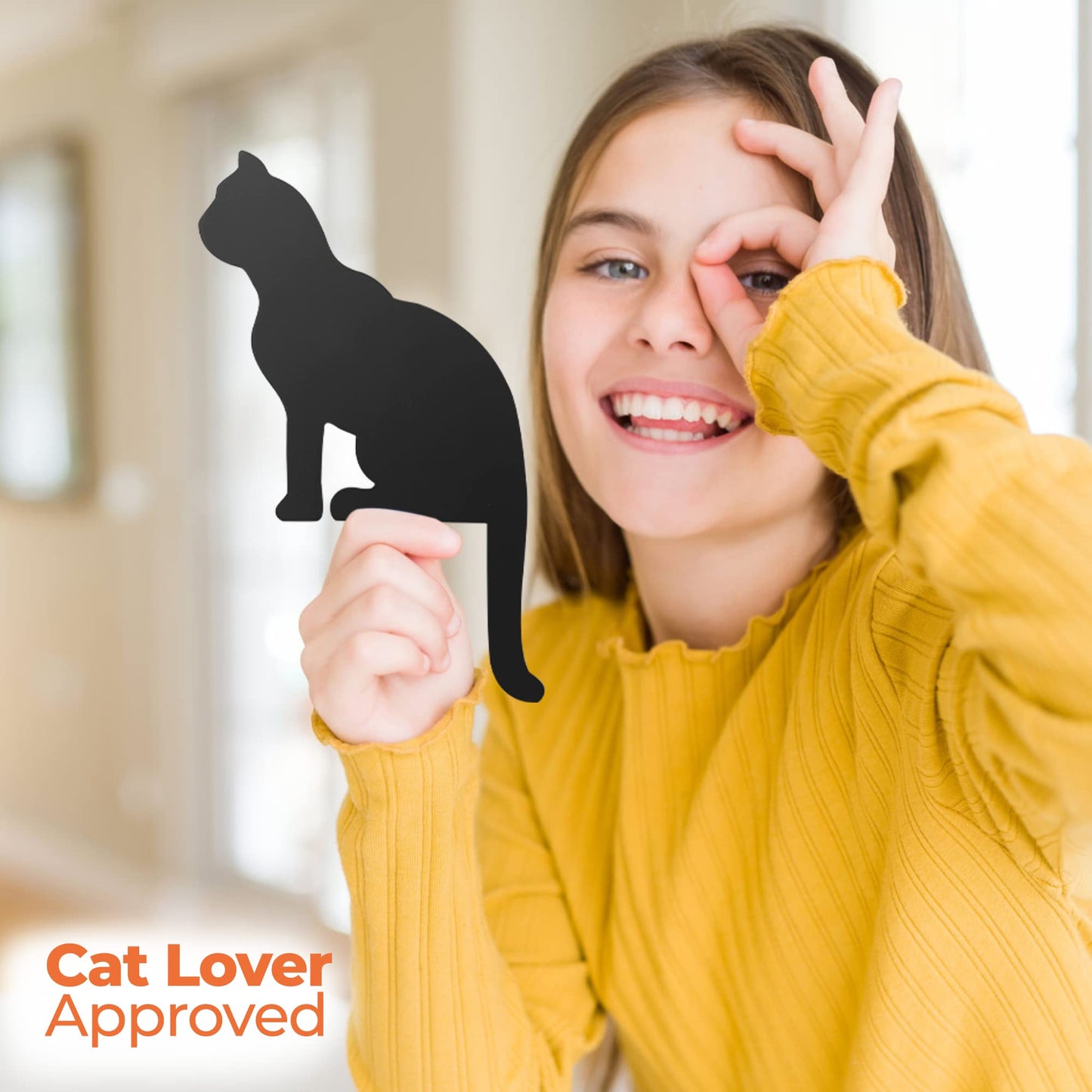 NORTHBYT Black Cat Wall Decor – Set of 3 Wooden Silhouettes for Home Office, Cat Art Decorations Statue Figurines, Cat Things Stuff for Cat Lovers, Women, Kitten Figure for Shelf