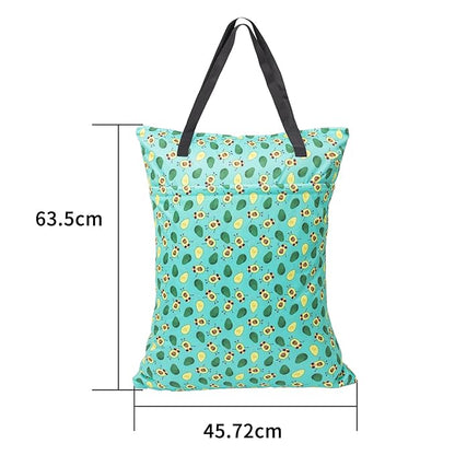 ALVABABY 2 Pack Large Wet Dry Bag Waterproof Hanging Cloth Diaper