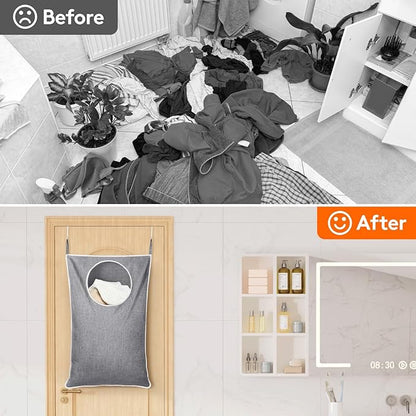 Lifewit 1 Pack Over Door Laundry Hamper, Large Collapsible Hanging Laundry