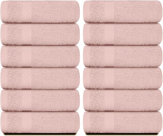 White Classic Luxury Cotton Washcloths 13x13 Inch