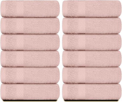 White Classic Luxury Cotton Washcloths 13x13 Inch