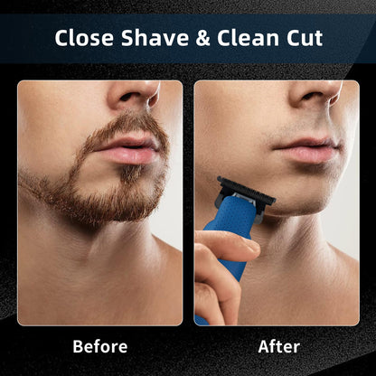 Beard Trimmer for Men Professional Hair Trimmer for Men Hair Clippers Eletric Razor Shavers Zero Gapped T Blade Edgers Liners Cordless Rechargeable Mustache Grooming Kit for Body