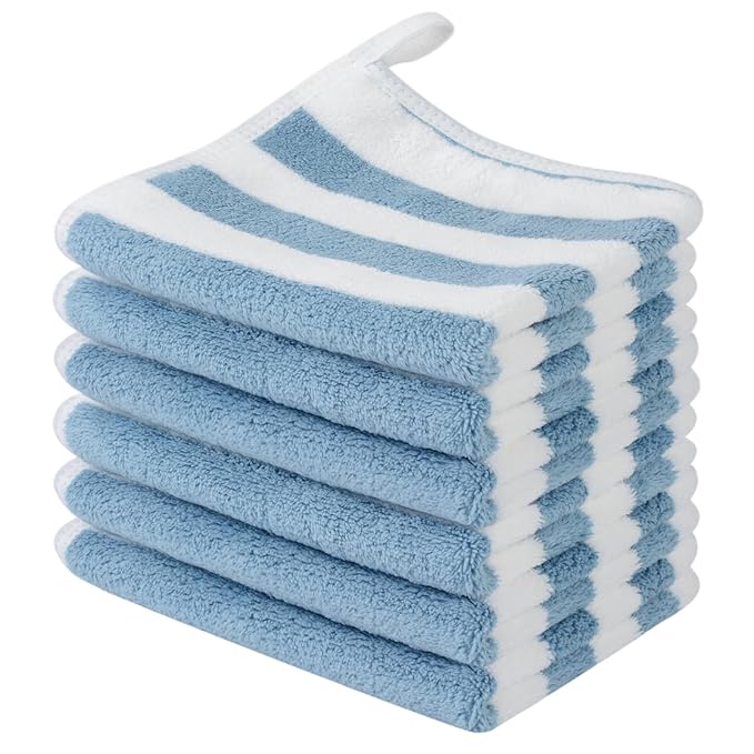SINLAND Microfiber Facial Cloths Fast Drying Washcloth 12inch x 12inch