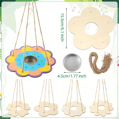 DoubleFill 100 Pack Bird Feeder Craft Kits for Kids Ages 3-8 Bird Feeder Craft Kits with Stainless Steel Bowls DIY Kids Crafts Wooden Art Painting Outdoor Bulk Toys for Children VBS Crafts
