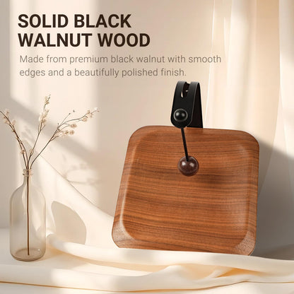 Modern Table Napkin Holder in Solid Black Walnut Wood, Large Decorative Design with Wind-Resistant Feature, Fits Standard 6.5" Napkins for Kitchen, Dining, or Outdoor Use