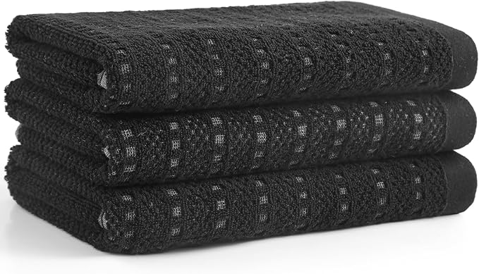 SALAS Kitchen Dish Towels, Bulk Cotton Kitchen Hand Towels, 390 GMS Plaid Dish