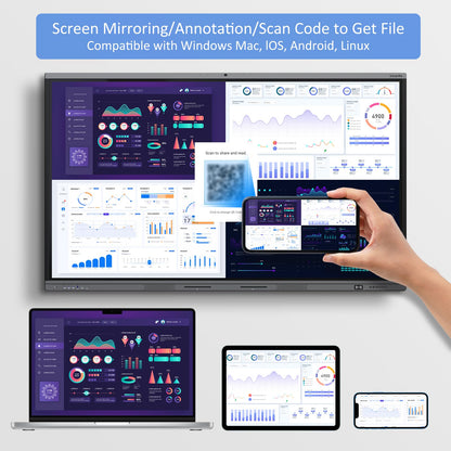 Shiarffe X5 Smart Board 4K 86 Inch Interactive Whiteboard