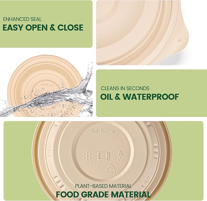 100 Piece Meal Prep Bowl Containers