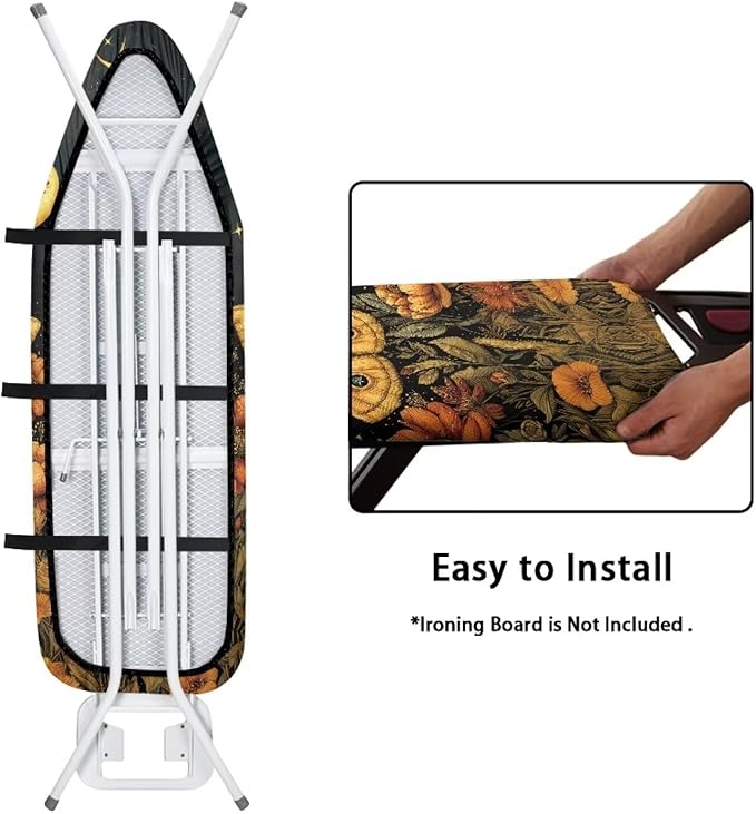 Butterfly Starry Sky Steam Ironing Board Cover, Retro Butterfly Flower Cluster
