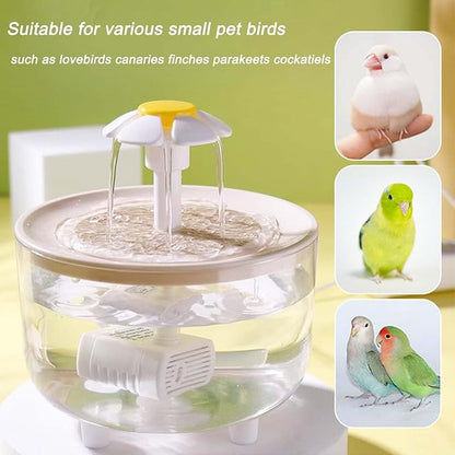 Petlex Bird Bath Indoor Automatic Parrot Shower Bathtub with Pump Recirculating Filtration Safe for Birds to Bathe or Drink, Perfect for Parakeets Budgie Cockatiels Lovebirds Finches Canaries