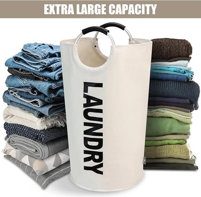 DOKEHOM 125L X-Large Laundry Basket, Collapsible Laundry Bag, Freestanding Tall