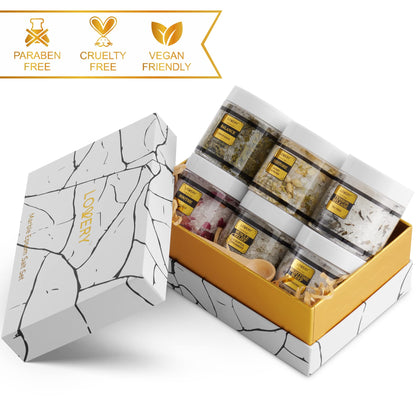 Mothers Day Gifts for Mom, Epsom Bath Salts Gift Basket Set, Self Care Salt with Essential Oil, Gifts for Women, Her, Mother, Lavender, Eucalyptus, Lemon, Coconut, Tea Tree, Honey Almond