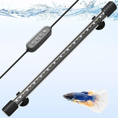FEDOUR 18.9in Submersible Aquarium LED Light, 24/7 Mode Aquarium Lights with Full Spectrum RGBW LEDs, IP68 Waterproof Fish Tank Light with Dimming, Timming and Color Adjustable