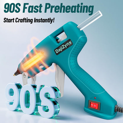 DajiZynx 100W Hot Glue Gun Kit with 30 Glue Sticks - Heavy Duty Fast Heating Glue Gun for DIY Crafts, Home Repairs, Woodworking, and Arts - Professional-Grade Tool for Crafters, Artists, and DIYers