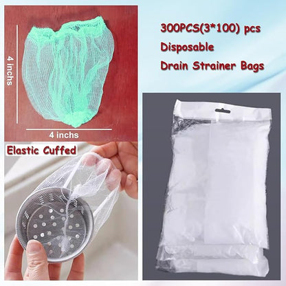 300 Sink Strainer Net Bags for Sink Drain Strainer